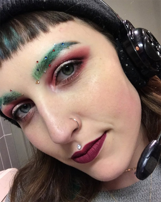 christmas tree eyebrows