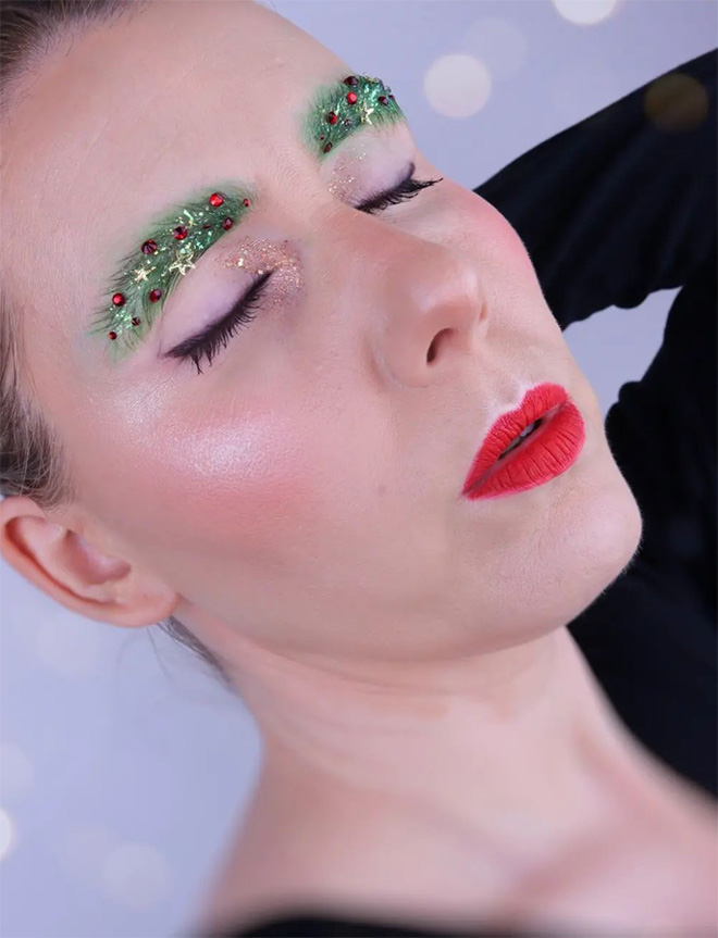 christmas tree eyebrows