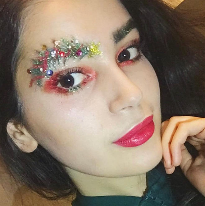 christmas tree eyebrows