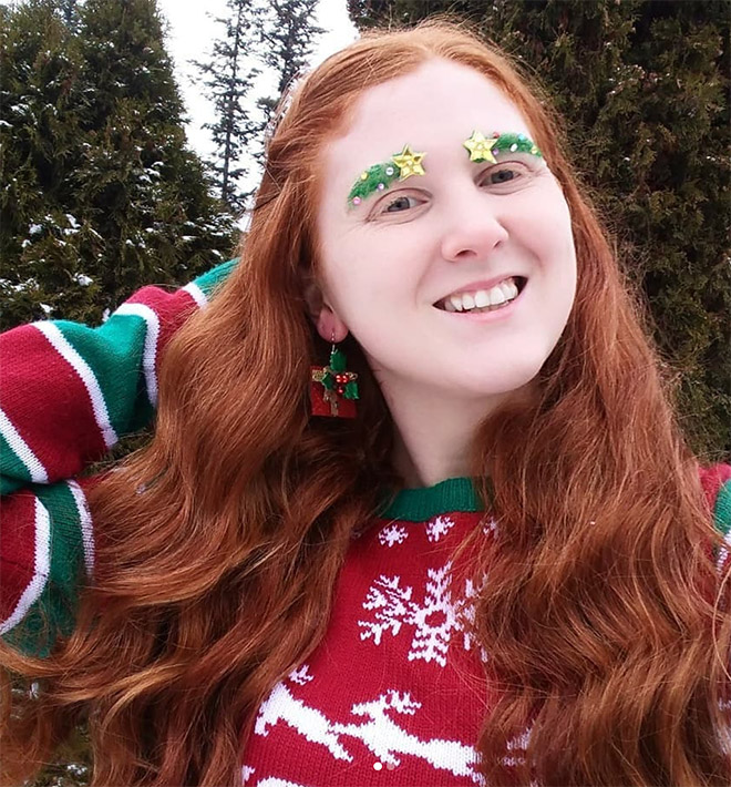 christmas tree eyebrows