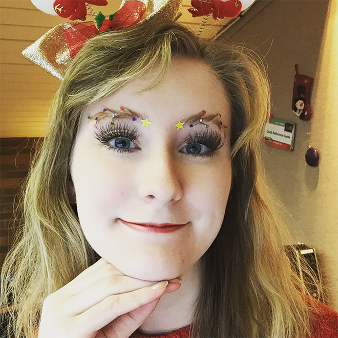 christmas tree eyebrows