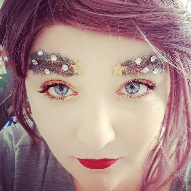 christmas tree eyebrows