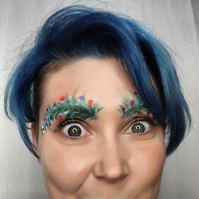 christmas tree eyebrows