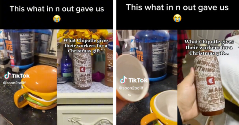 ‘The gifts get worse every year’ — In-N-Out Employee ‘Shows Off’ The Burger Mug Corporate Gave Workers For Christmas