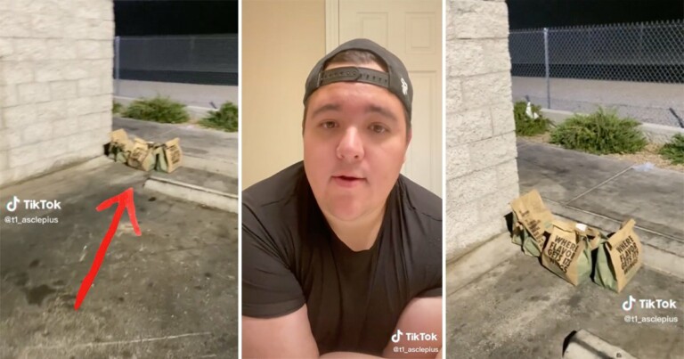 ‘At least they didn’t throw it away.’ — Tiktoker Finds Large No-Tip DoorDash Order Dumped On Sidewalk