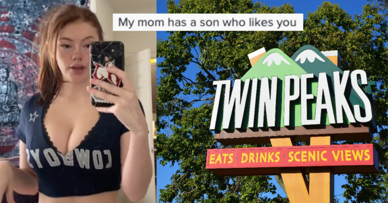 Twin Peaks Server Shows How She Gets Her Shirts Ready For Game Day