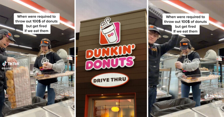 ‘But we get fired if we eat them.” — Dunkin’ Employee Says They Must Throw Away Up To $100 Worth Of Donuts Every Night