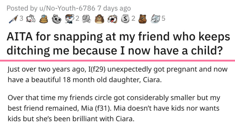 Woman Asks If She’s A Jerk For Going Off On Friend Who Ghosted Her When She Had A Kid