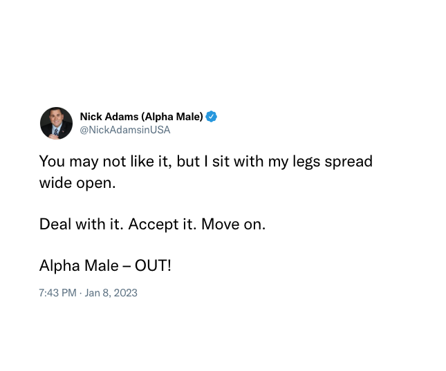 Alpha Male Nick Adams