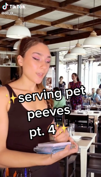 server's pet peeves