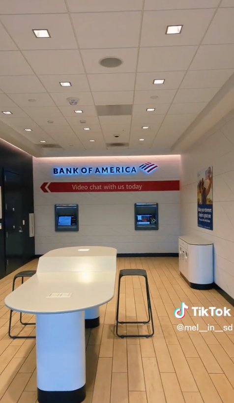 unstaffed bank of america tiktok