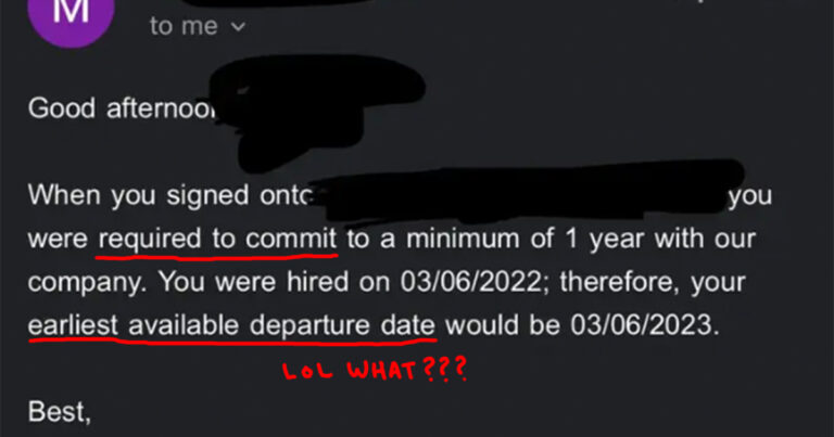 ‘I Tried To Quit My Job And They Said No’ — Boss Refuses Employee’s Resignation, Thus Retaining The Most Disgruntled Worker Possible