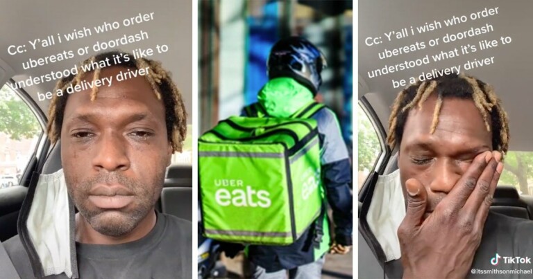 ‘That’s not even enough to cover gas’ — UberEats Driver Breaks Down In Tears After Getting Tipped $1.19 For An Hour’s Work