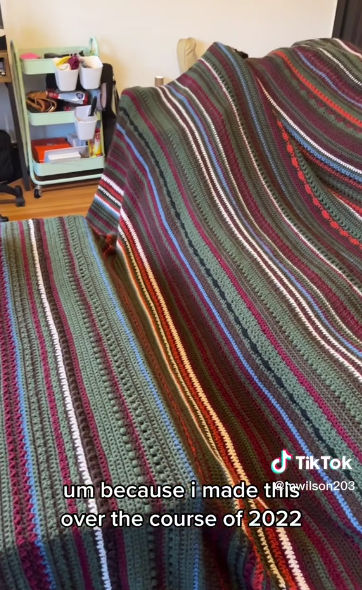 tiktoker makes shit blanket viral video