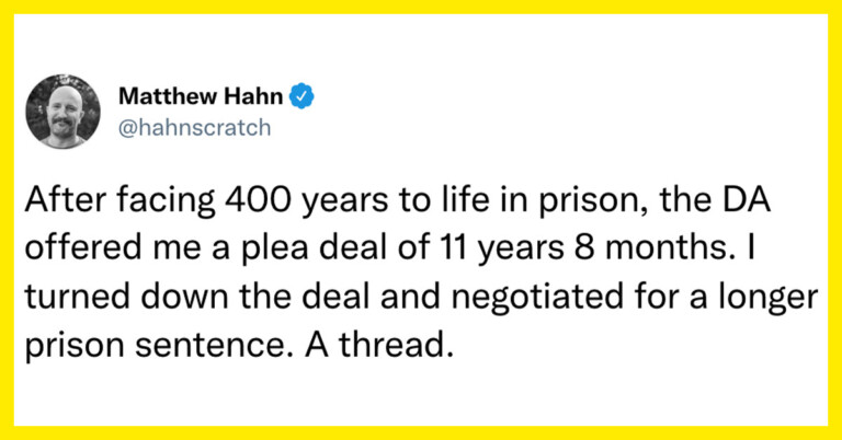 Former Prisoner Explains Why He Asked For A Longer Prison Sentence In Viral Thread