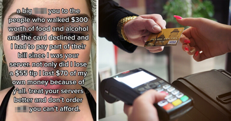 Server Claims She Was Forced To Pay Customer’s Bill After Their Card Declined