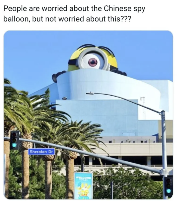 chinese spy balloon meme - minion