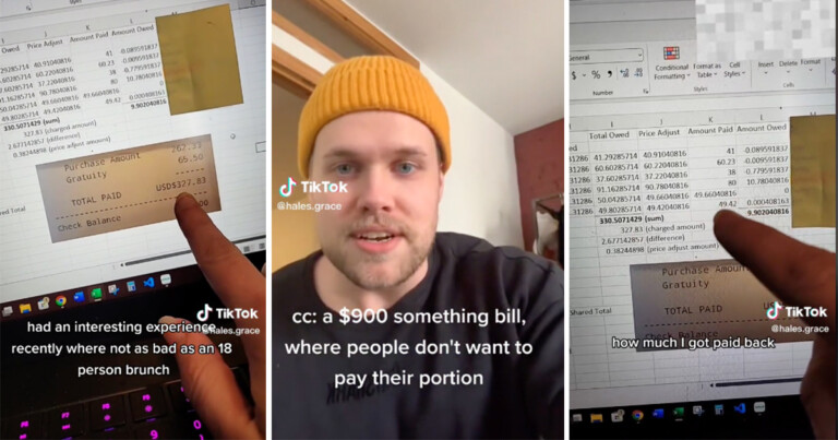 Woman Has To Create Spreadsheet To Collect From Friends Who Didn’t Pay Their Part Of The Bill