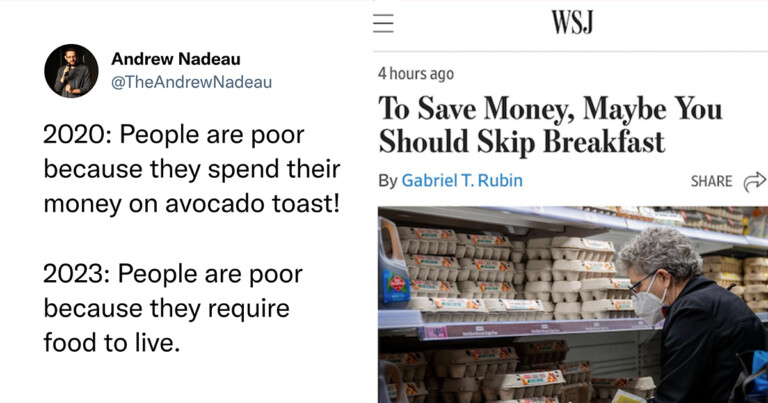 Wall Street Journal Suggests Poor People ‘Skip Breakfast’ To Save Money, Gets Roasted On Twitter