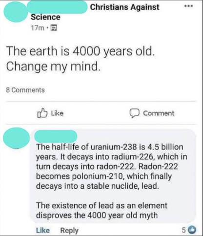 best comebacks - earth is 4000 years old