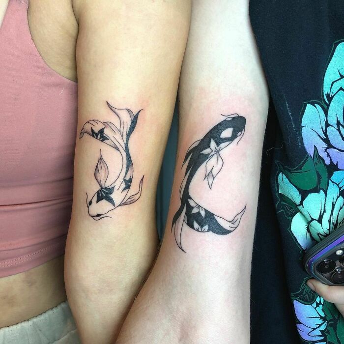 best friend tattoos - koi