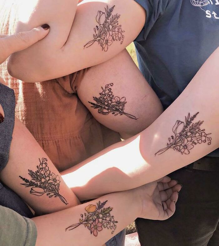 best friend tattoos - group tattoo