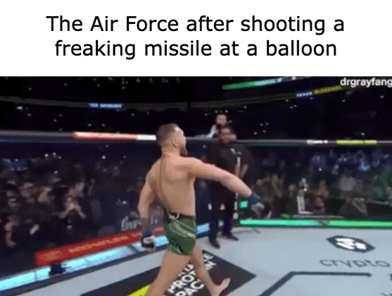 chinese spy balloon meme - air force