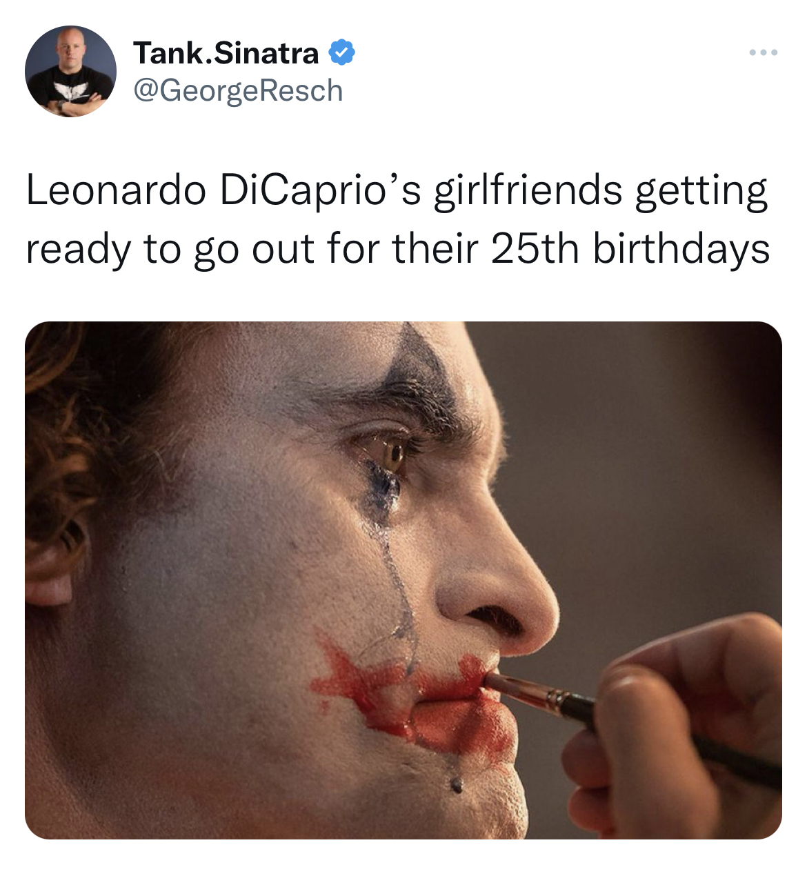 leonardo dicaprio dating a teenager meme - joker