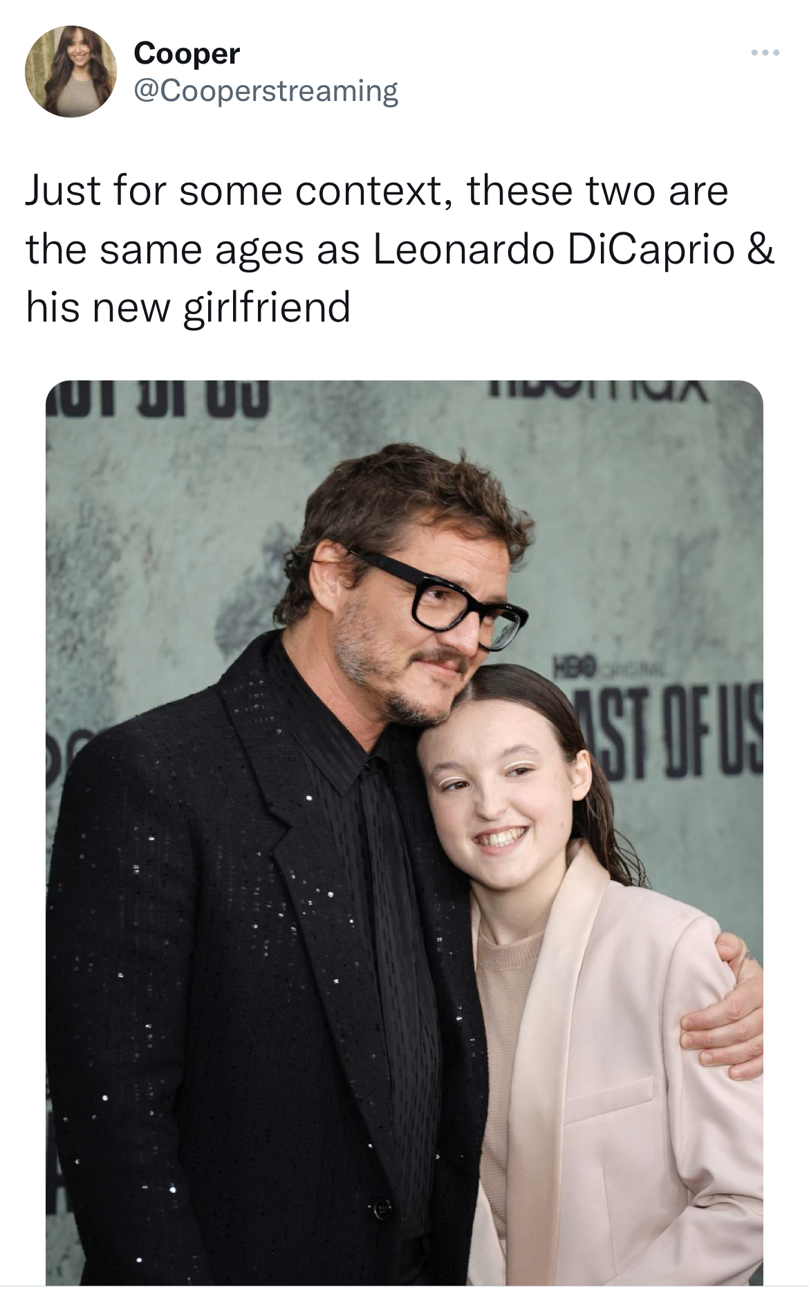 leonardo dicaprio dating a teenager meme - last of us