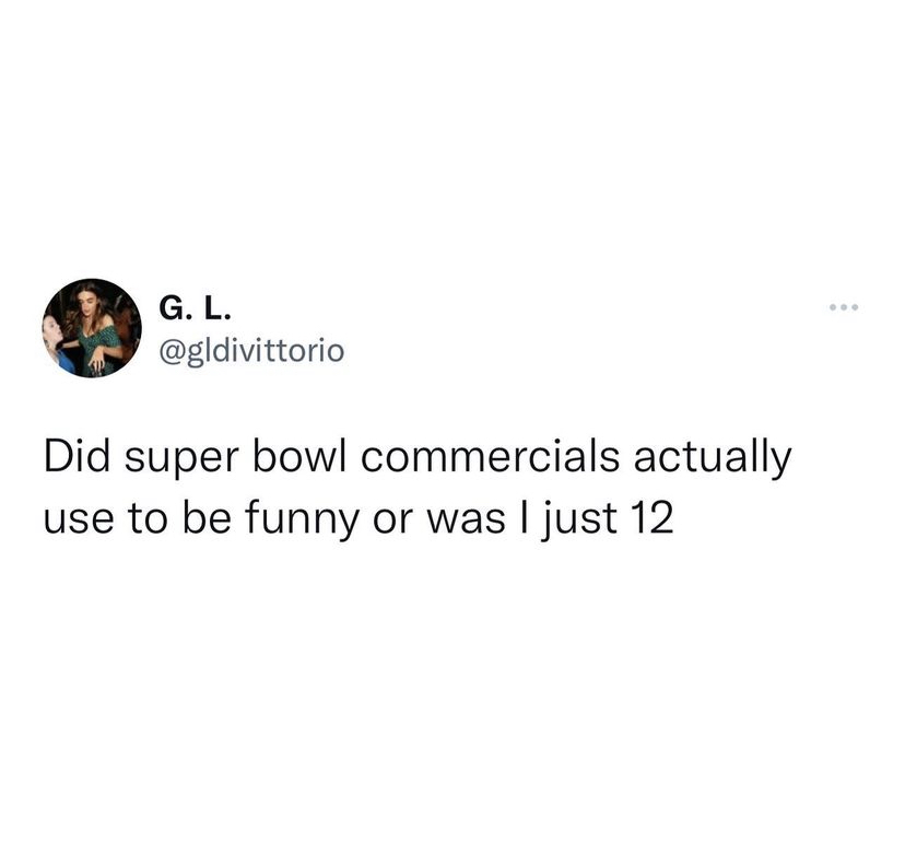 super bowl tweets 2023 - commercials were bad