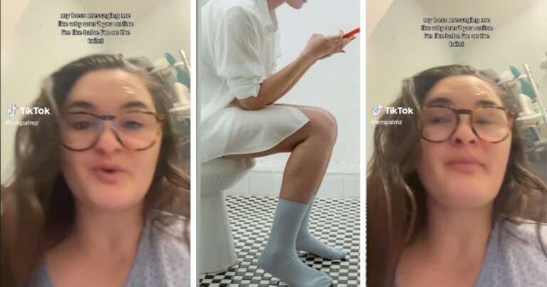 Toilet Talk And Workplace Boundaries — Funny Tiktoker Has To Explain Why She Isn’t Online While On The Pot