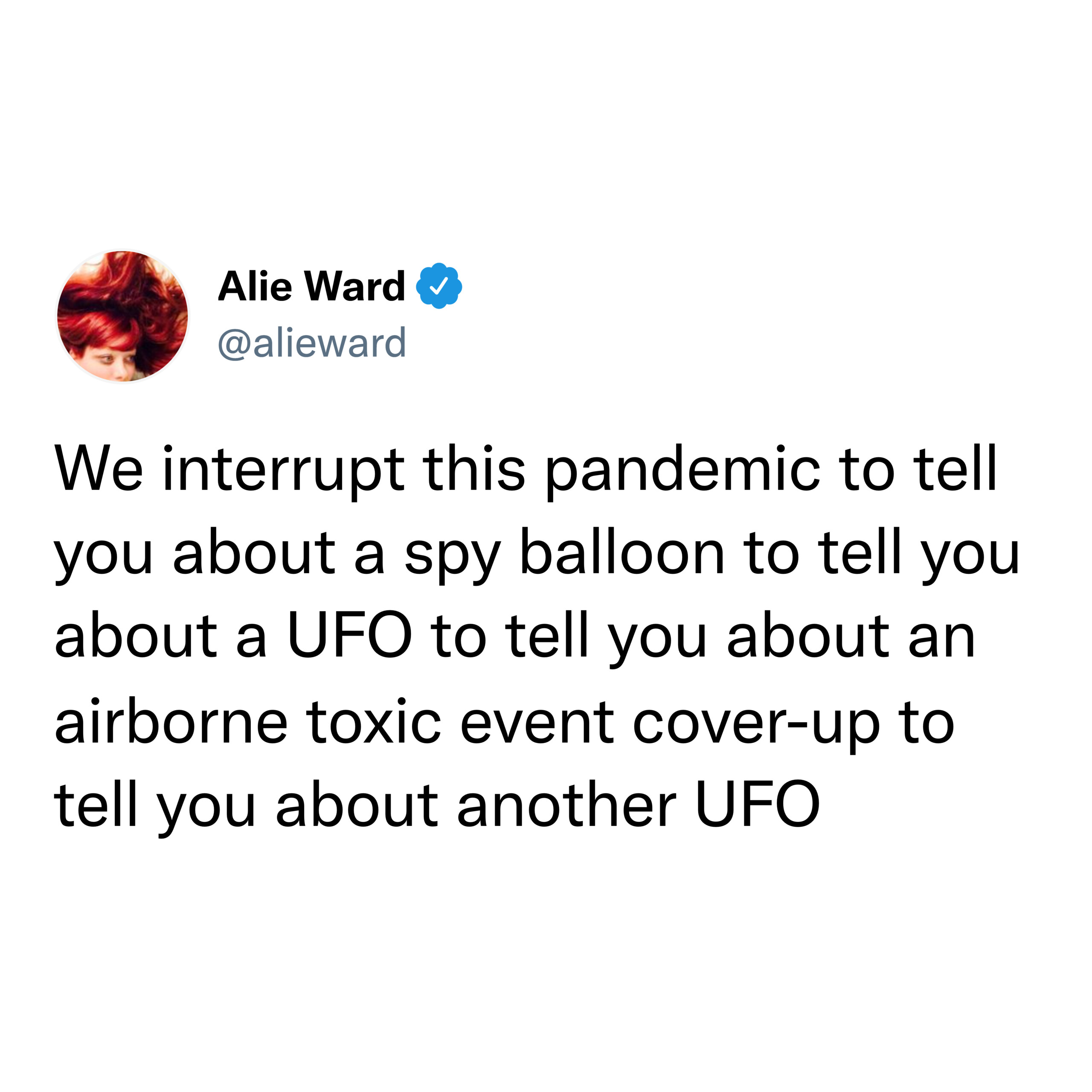 ufo meme - bad news tweet