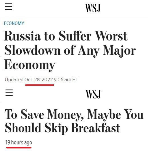 wall street journal skip breakfast - russia economy 