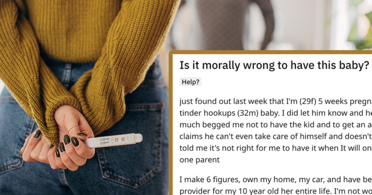 Woman Who Got Pregnant From A Tinder Hookup Is Wondering If It’s “Morally Wrong” To Keep Her Baby