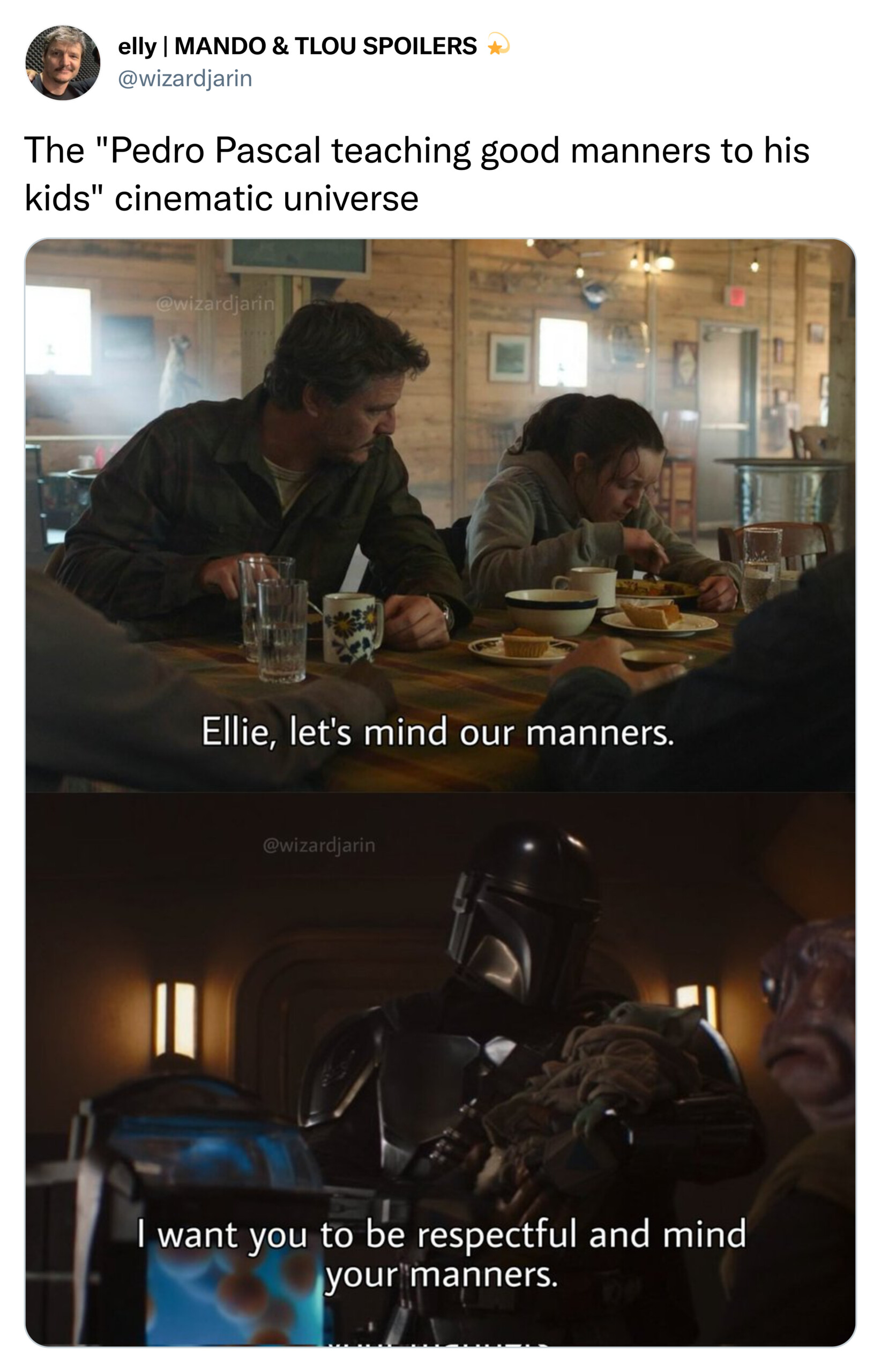 pedro pascal meme - mind your manners