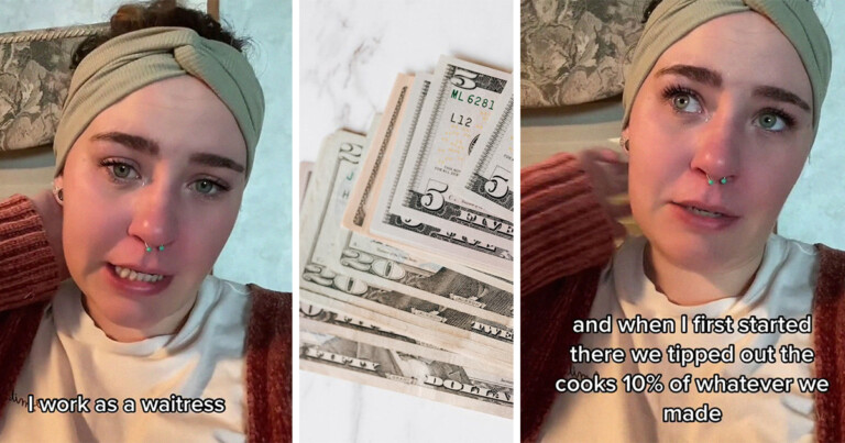 Crying Waitress Laments On Tiktok After Being Forced To Tip Out The Cooks, Left With Only $15