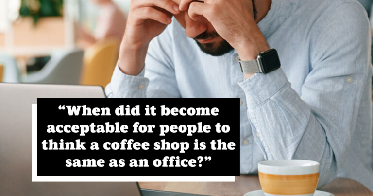 Man Gets Mad There’s A Toddler At The Coffee Shop Because He’s Using It As An Office, So The Mom Calls Him Out