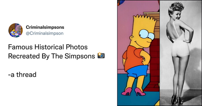 Viral Twitter Thread Reveals Iconic Historical Photos Recreated By The Simpsons