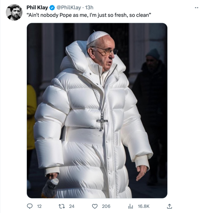 pope Francis drip - so fresh, so clean pope