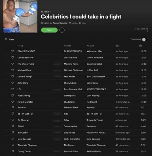 funny spotify playlists -