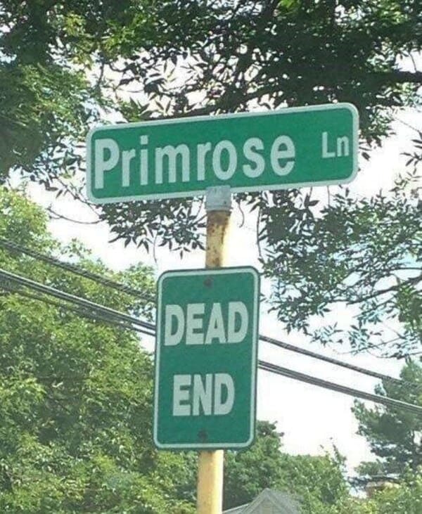 hunger games memes - primrose dead end signs