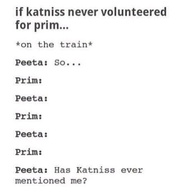 hunger games memes - prim and peeta