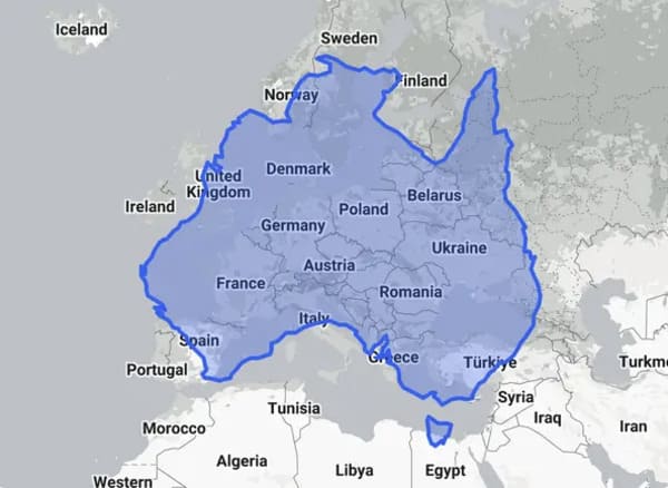 interesting pics - australia true size