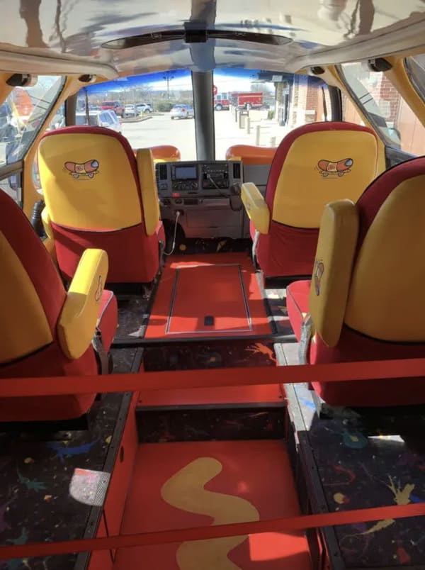 interesting pics - inside of the wienermobile 