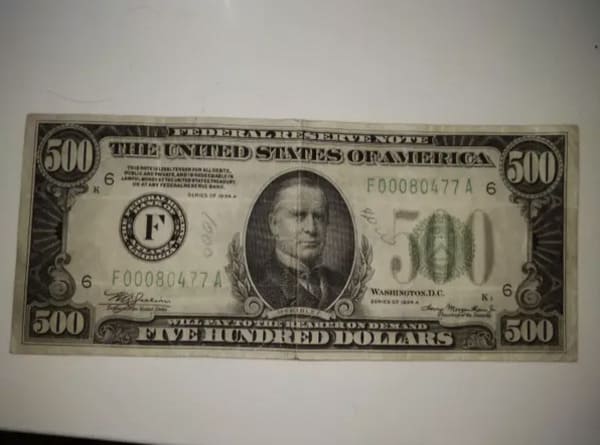 interesting pics - $500 bill