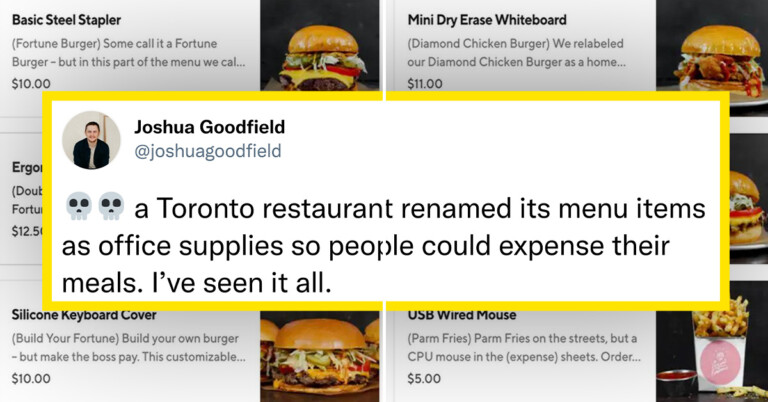 Restaurant Renames Menu Items To Office Supplies So People Can Expense Their Meals (26 Tweets)