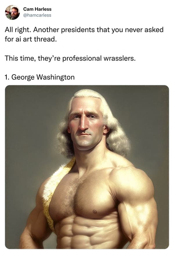 us presidents as pro wrestlers - George Washington