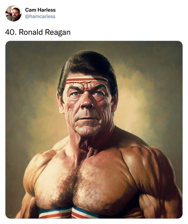 us presidents as pro wrestlers - Ronald Reagan
