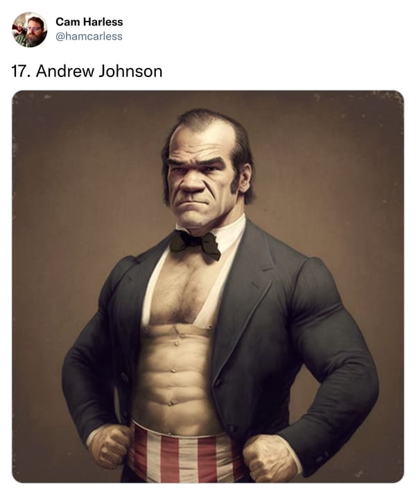 us presidents as pro wrestlers - Andrew Johnson