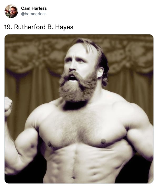 us presidents as pro wrestlers - Rutherford B. Hayes